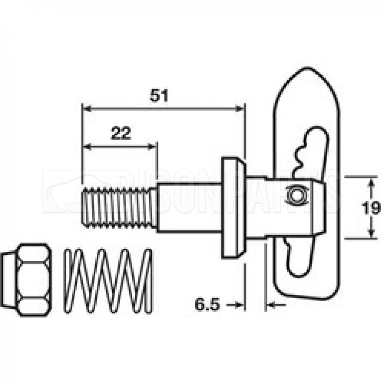 SCREW-ON ANTI LOOSE FASTENERS (PKT 4)