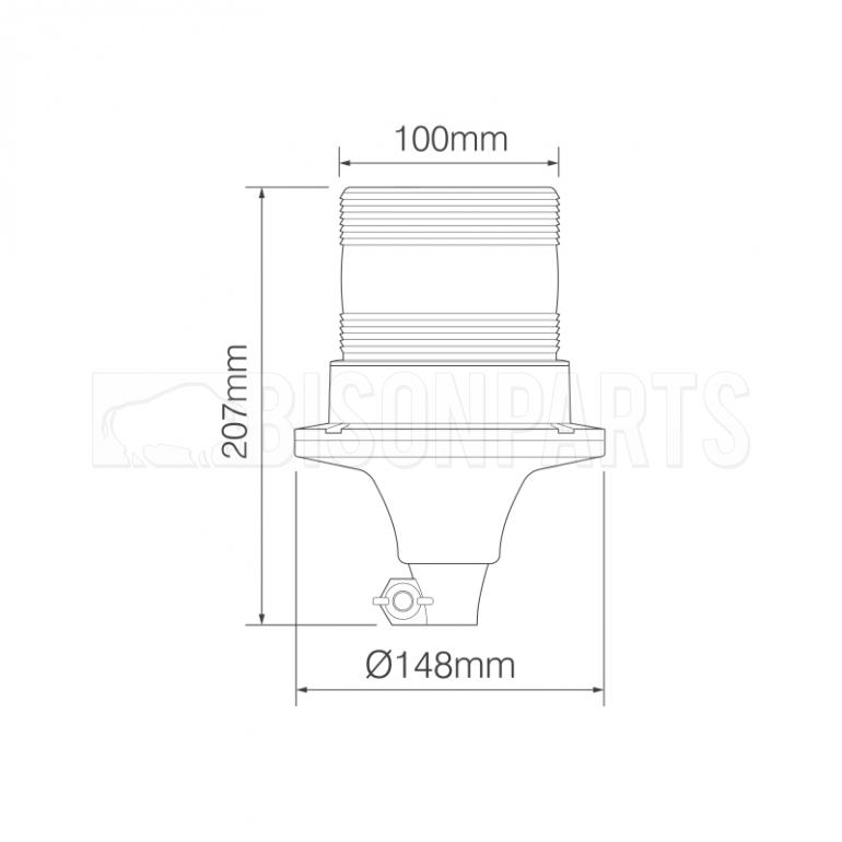 LED GREEN COMPACT WARNING BEACON 12-24V