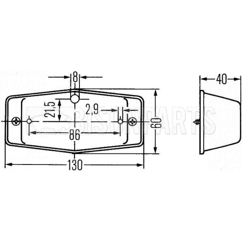 AMBER MARKER LAMP FITS RH OR LH (PAIR)