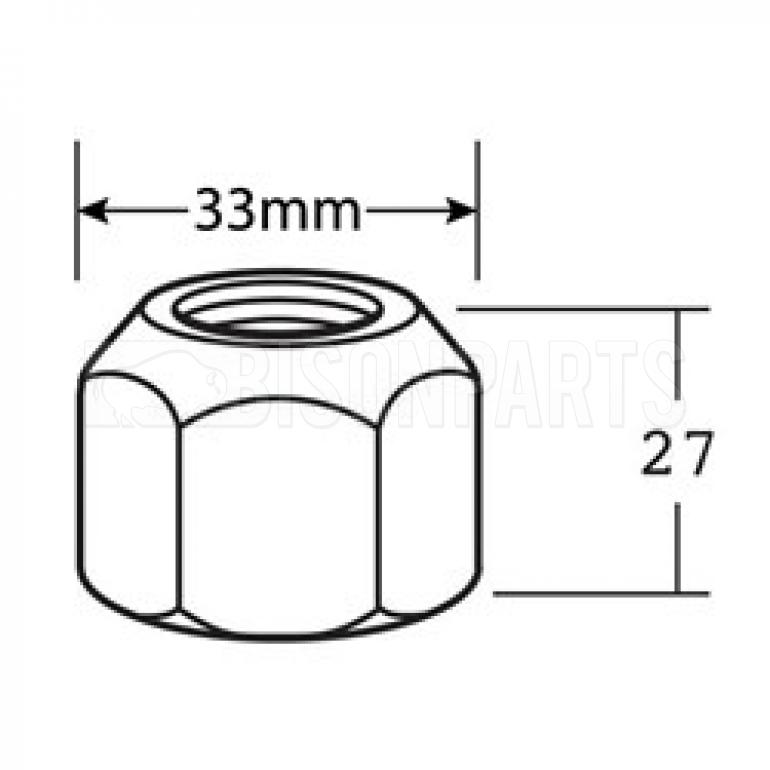 WHEEL NUT 7/8" BSF LEFT HAND TREAD (PKT 10)