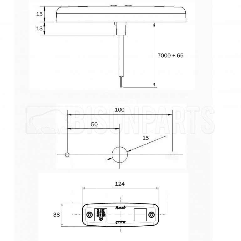 LED AMBER SIDE MARKER LAMP & FLY LEAD 12/24 VOLT