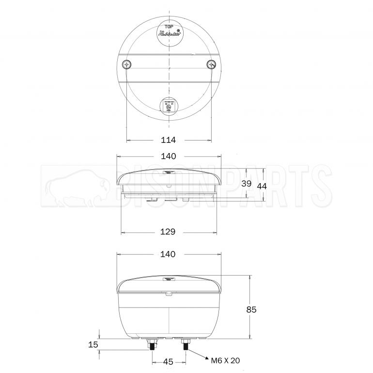 REAR LED 'HAMBURGER LAMP FITS RH OR LH (PAIR)
