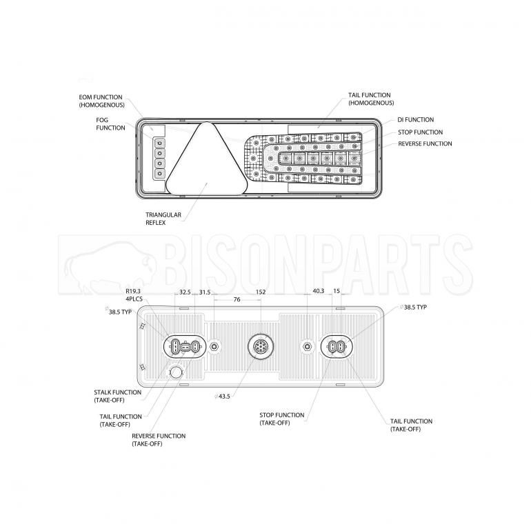 LED REAR COMBINATION LAMP PASSENGER SIDE LH