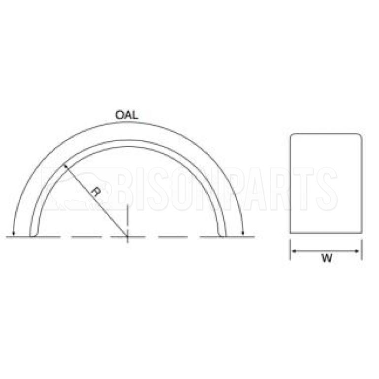 ALUMINIUM CHEQUERED MUDGUARD WING (SINGLE)
