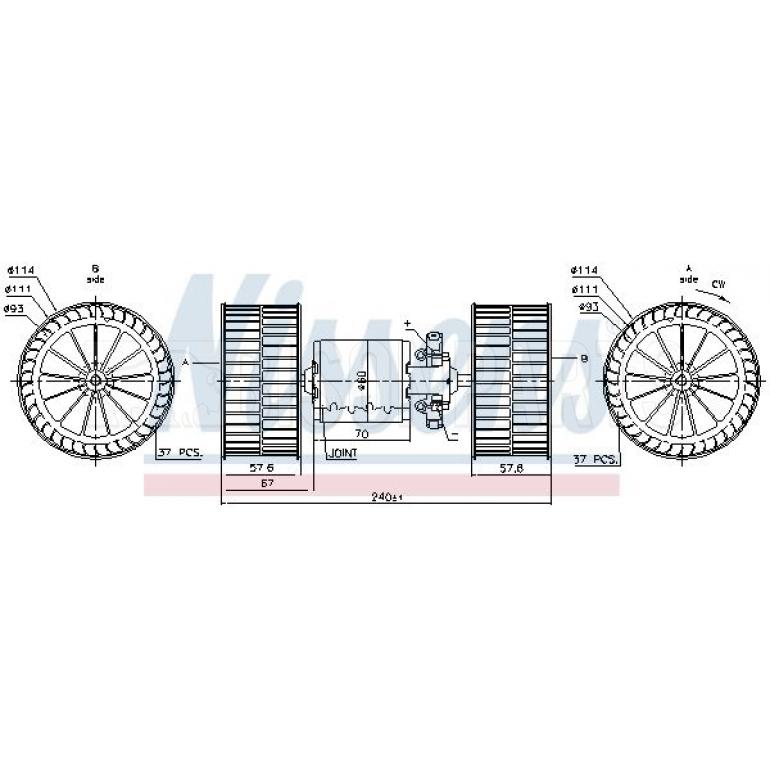 INTERNAL HEATER BLOWER MOTOR