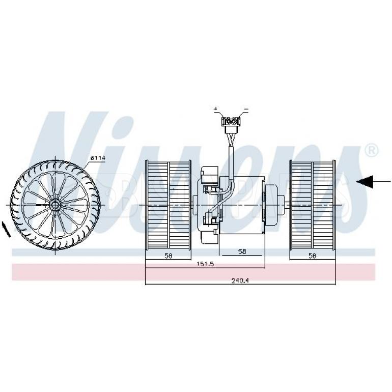 INTERNAL HEATER BLOWER MOTOR