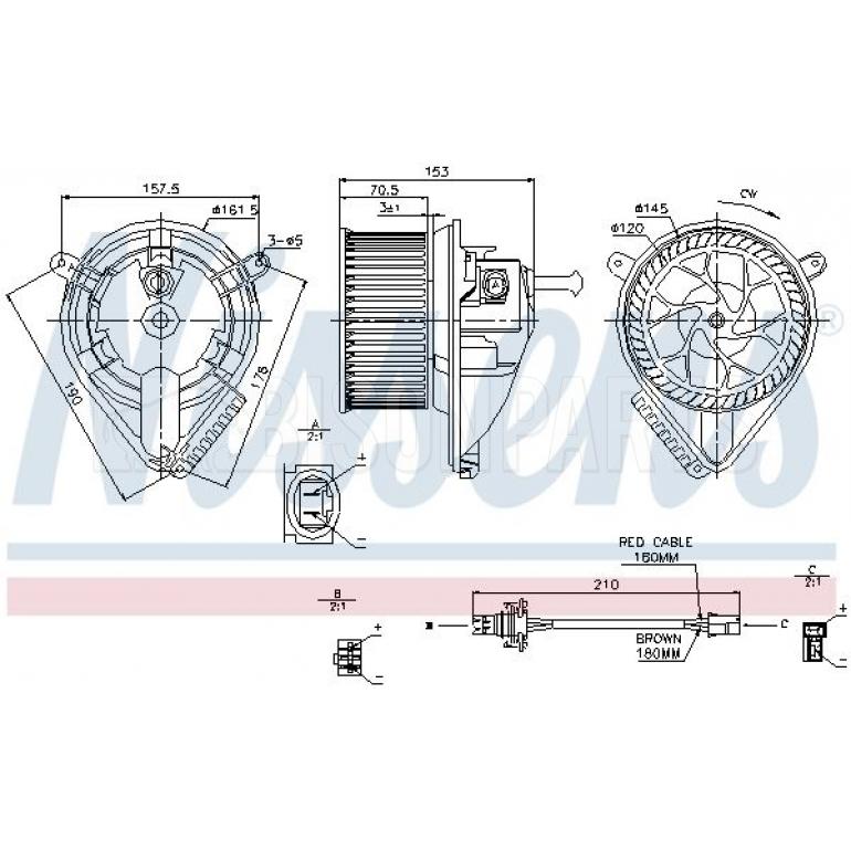 INTERNAL HEATER BLOWER MOTOR