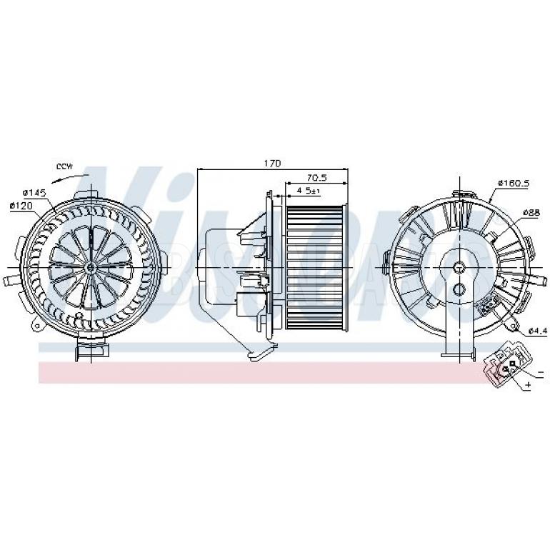 INTERNAL HEATER BLOWER MOTOR