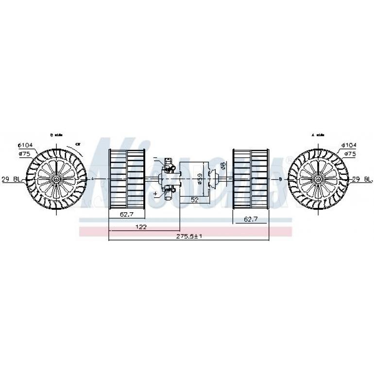 INTERNAL HEATER BLOWER MOTOR