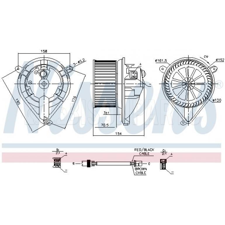 INTERNAL HEATER BLOWER MOTOR
