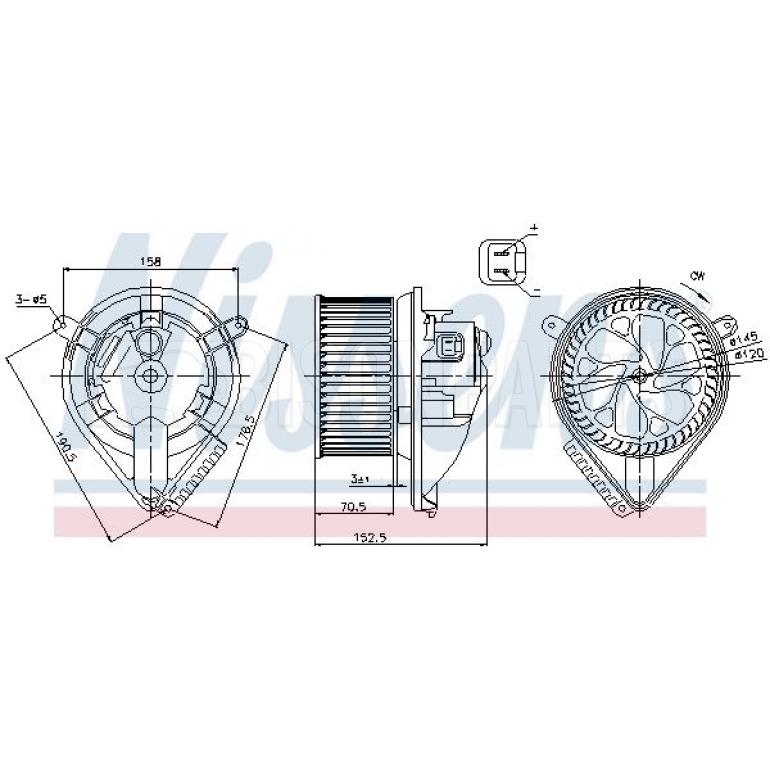 INTERNAL HEATER BLOWER MOTOR