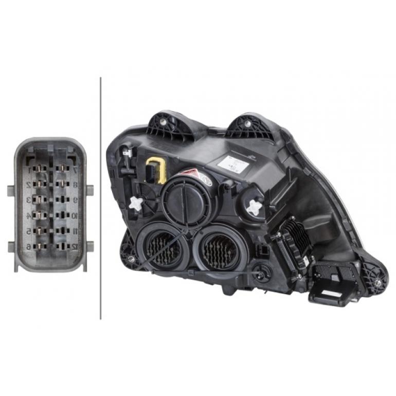 MANUAL ADJUST HEADLAMP C/W LED DTRL PASSENGER SIDE LH