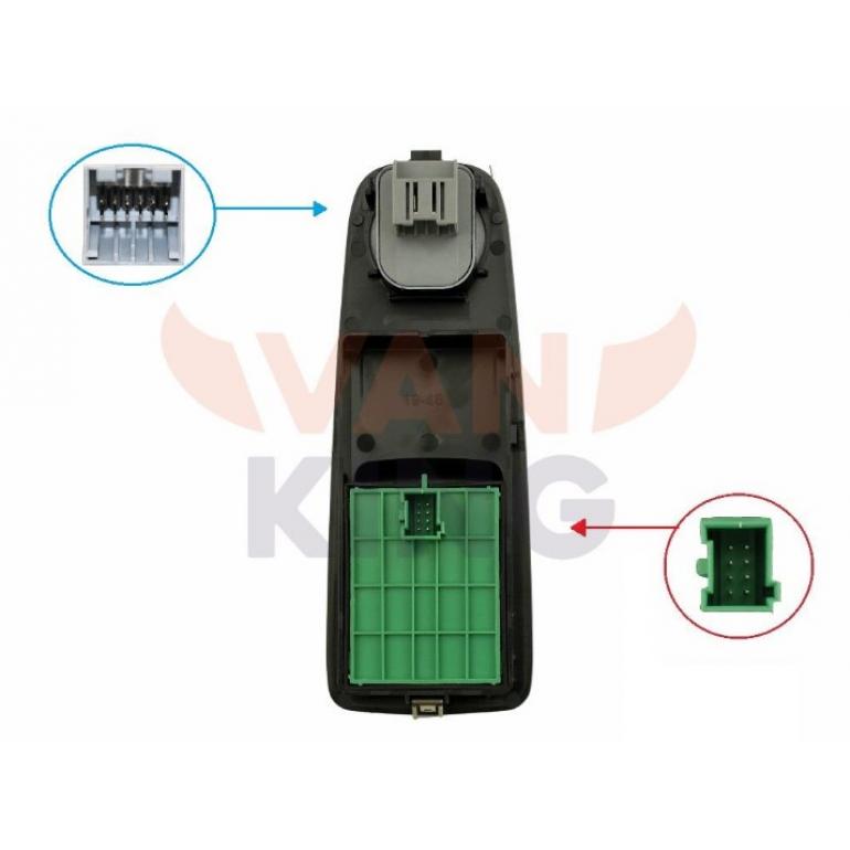 DOUBLE WINDOW CONTROL SWITCH DRIVER SIDE RH