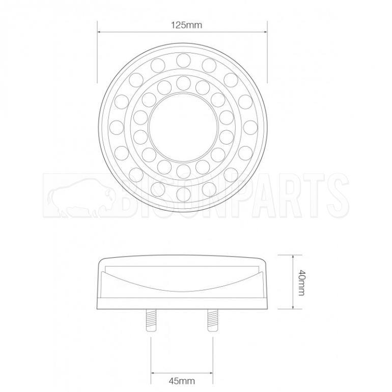 LED REAR FOG LAMP FITS RH OR LH