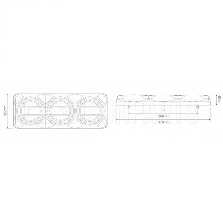 LED REAR COMBINATION LAMP FITS RH OR LH