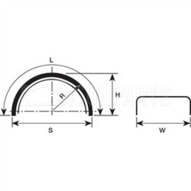 'WHITE LINE' TWIN WHEEL MUDGUARDS (PAIR)