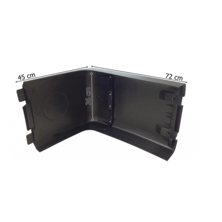 BATTERY BOX COVER WITH FASTENING CLIPS