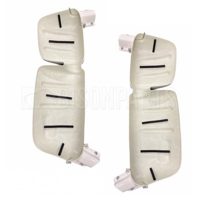 WHITE SUPER STRONG MIRROR GUARD SET RH & LH (PAIR)