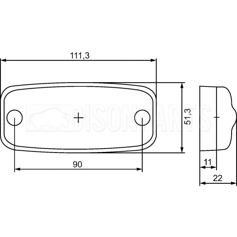HELLA LED SIDE AMBER MARKER LAMP