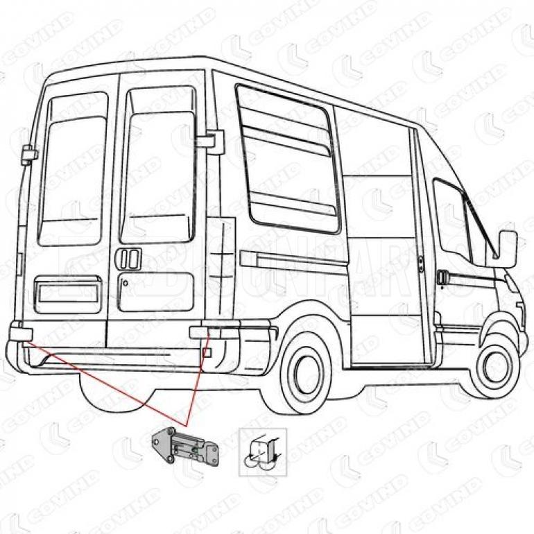 LOWER REAR DOOR HINGE FITS RH OR LH