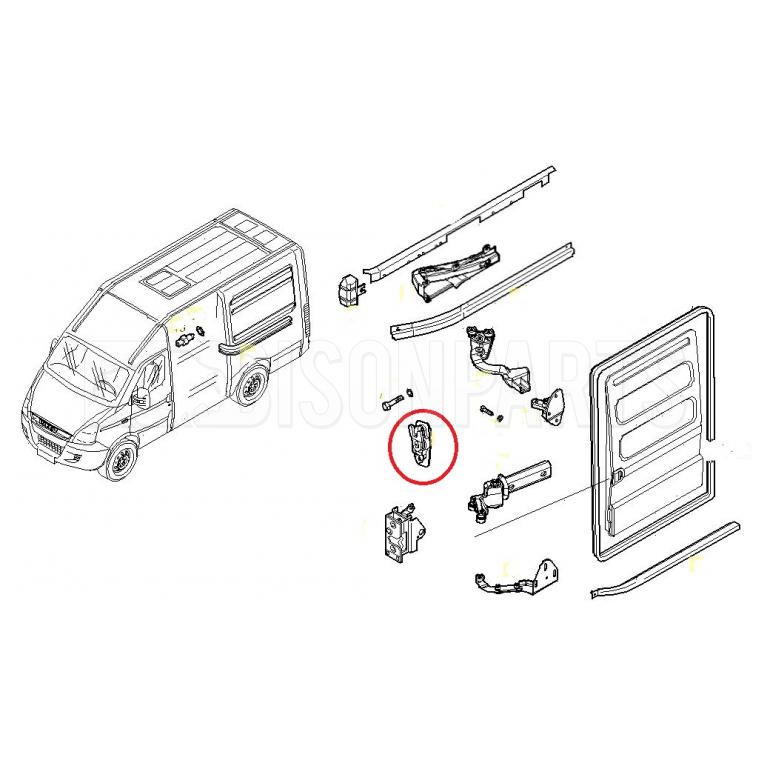 SIDE LOADING SLIDING DOOR LOCK PASSENGER SIDE LH
