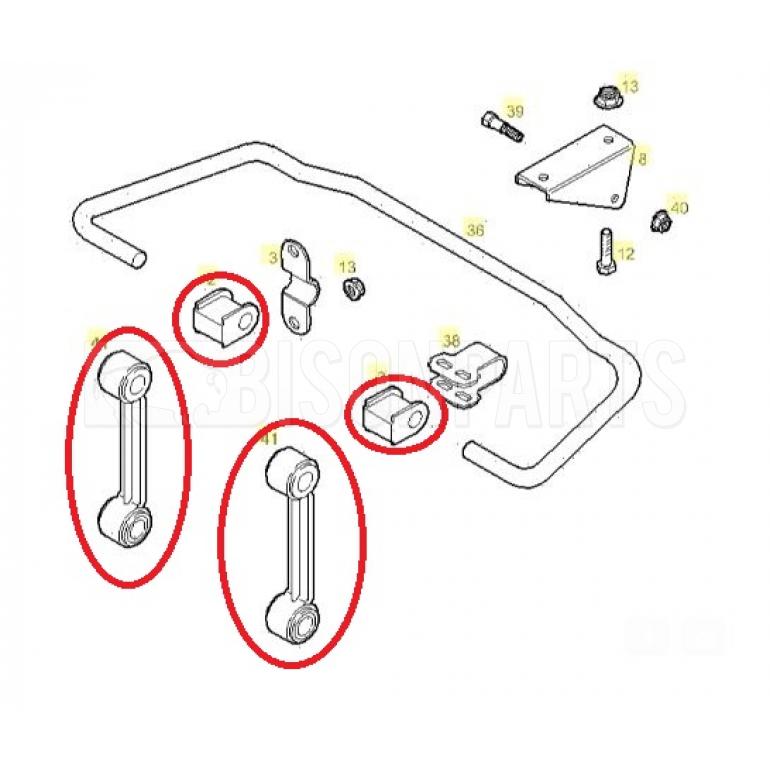 REAR SUSPENSION ANTI ROLL STABILIZING BAR DROPLINK & BUSH KIT