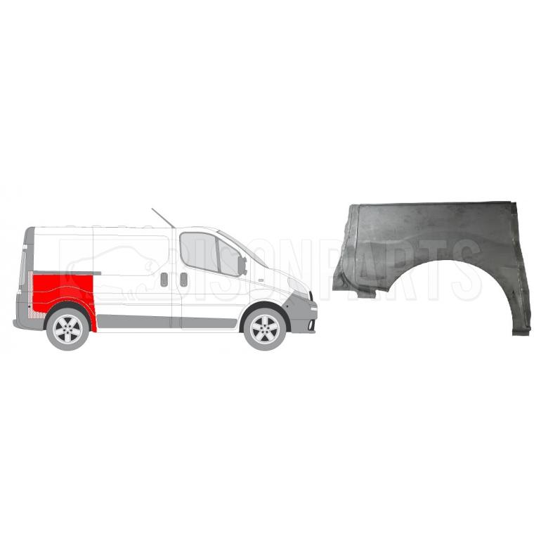 REAR FENDER REPAIR SWB DRIVER SIDE RH (HALF HEIGHT)