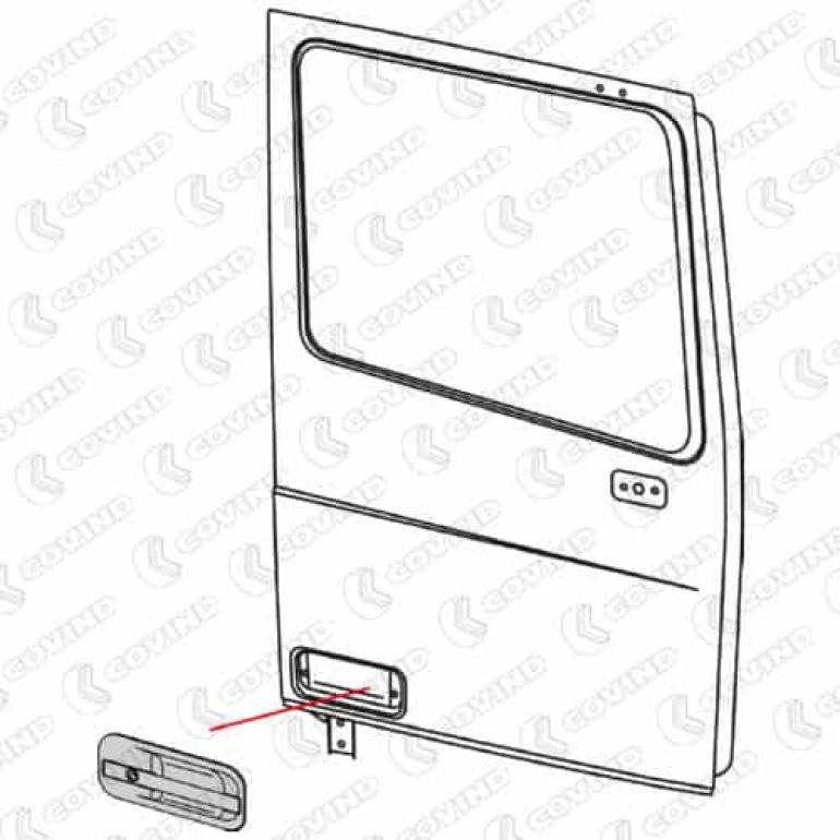 OUTER DOOR HANDLE ONLY DRIVER SIDE RH
