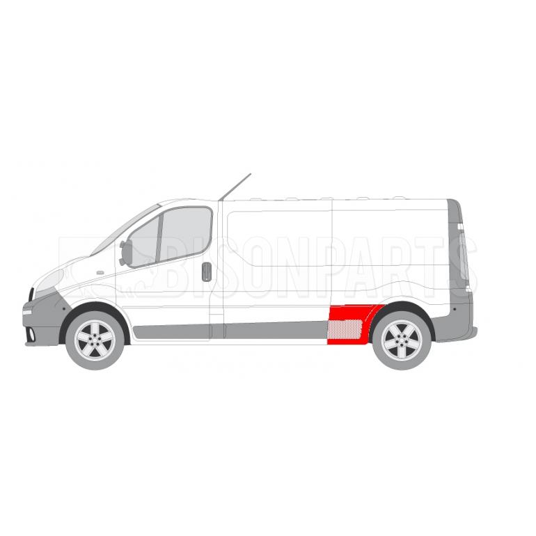 REAR FENDER REPAIR LWB (FRONT OF REAR WHEEL) PASSENGER SIDE LH
