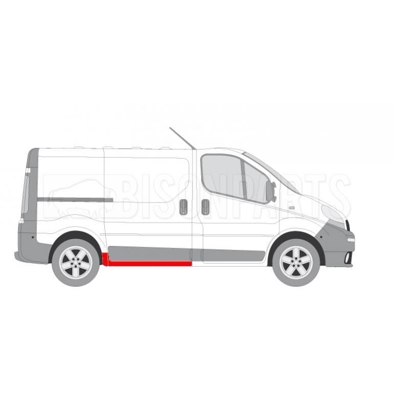 SLIDING DOOR SILL DRIVER SIDE RH