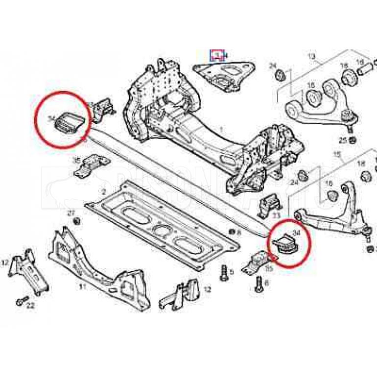 FRONT LEAF SPRING END BUFFER FITS RH OR LH