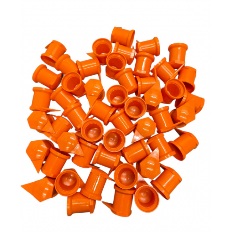 32MM LONG REACH DUSTITE WHEEL NUT COVERS ORANGE (PKT 50)