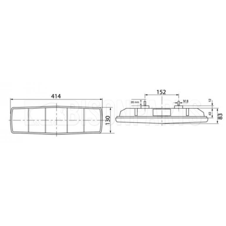 REAR COMBINATION LAMP FITS RH & LH
