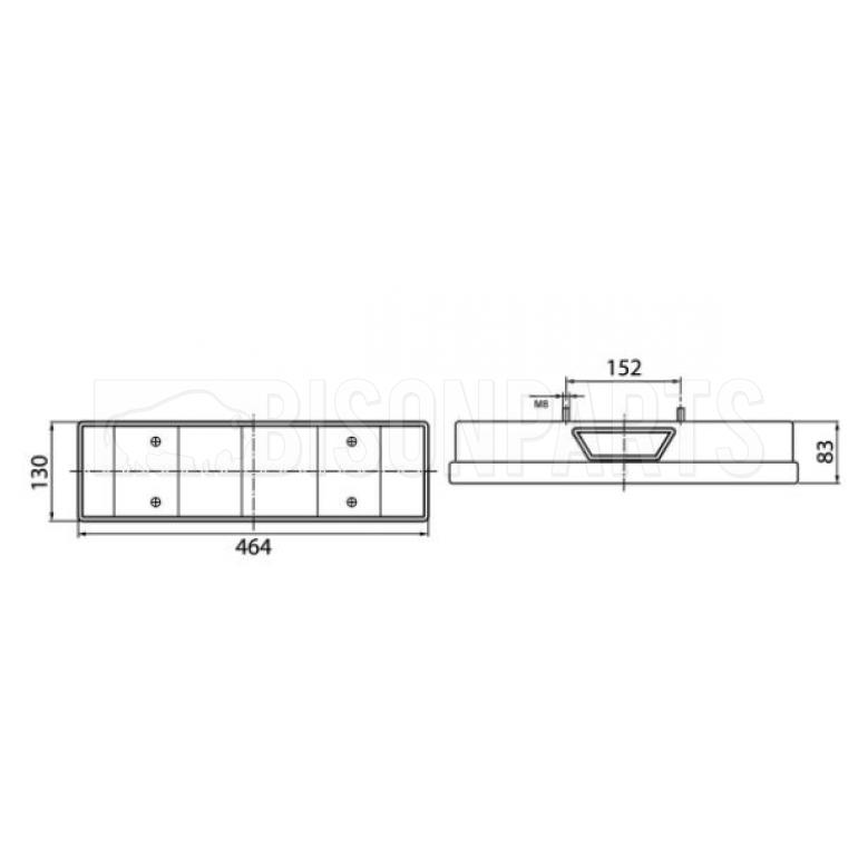 REAR COMBINATION LAMP WITH NUMBER PLATE LAMP DRIVER SIDE RH