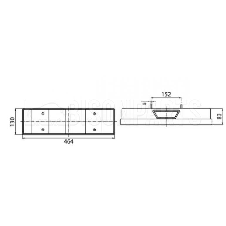 REAR COMBINATION LAMP WITH NUMBER PLATE LAMP PASSENGER SIDE LH