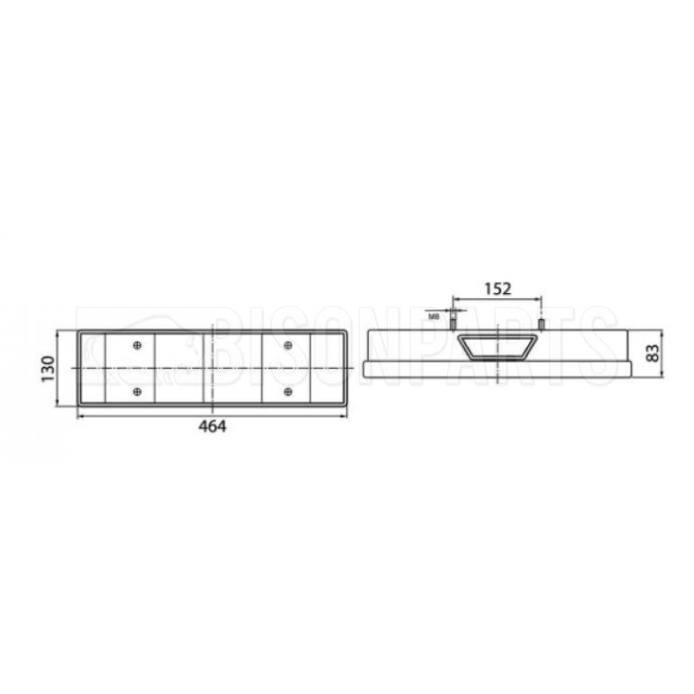 REAR COMBINATION LAMP & REVERSING ALARM DRIVER SIDE RH