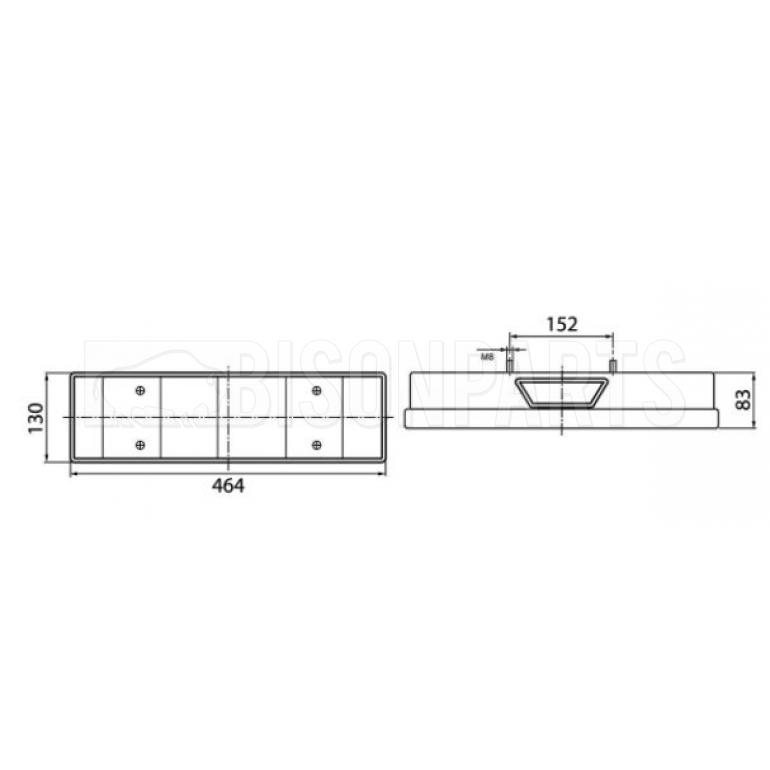 REAR COMBINATION LAMP PASSENGER SIDE LH