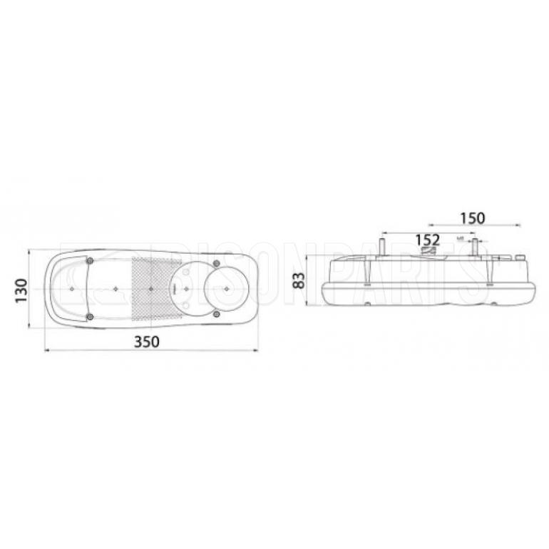 REAR COMBINATION LAMP PASSENGER SIDE LH