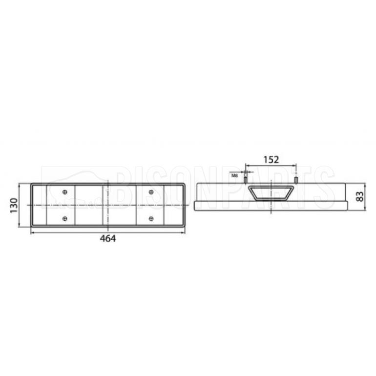 REAR COMBINATION LAMP & REVERSING ALARM DRIVER SIDE RH