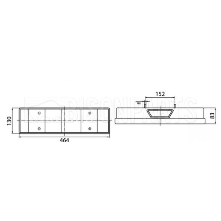 REAR COMBINATION LAMP WITH NUMBER PLATE LAMP PASSENGER SIDE LH