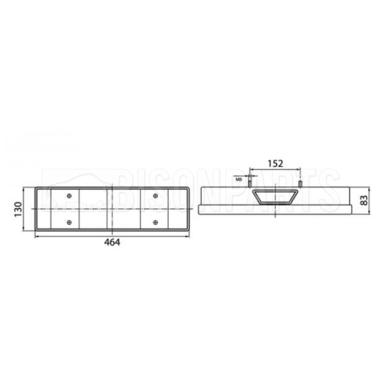 REAR COMBINATION LAMP WITH NUMBER PLATE LAMP PASSENGER SIDE LH