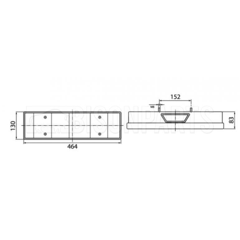 REAR COMBINATION LAMP WITH NUMBER PLATE LAMP FITS RH & LH