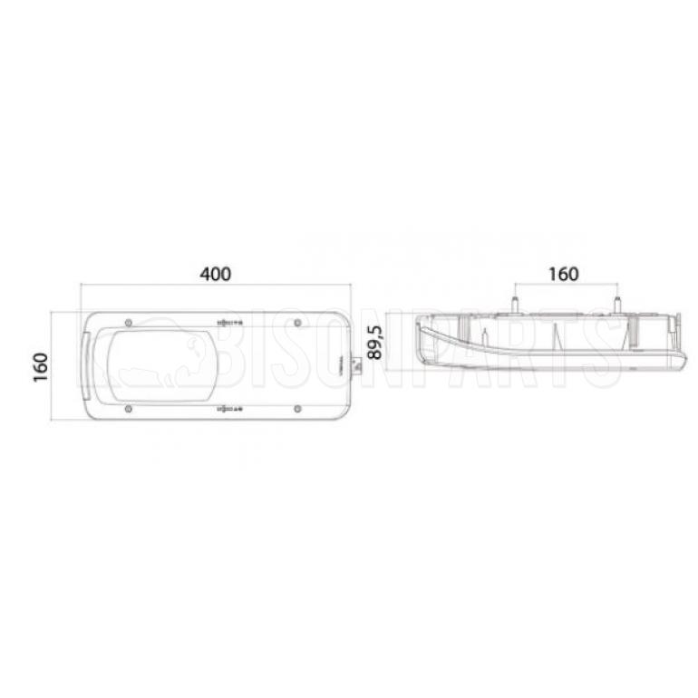 REAR COMBINATION LAMP WITH REVERSE ALARM DRIVER SIDE RH