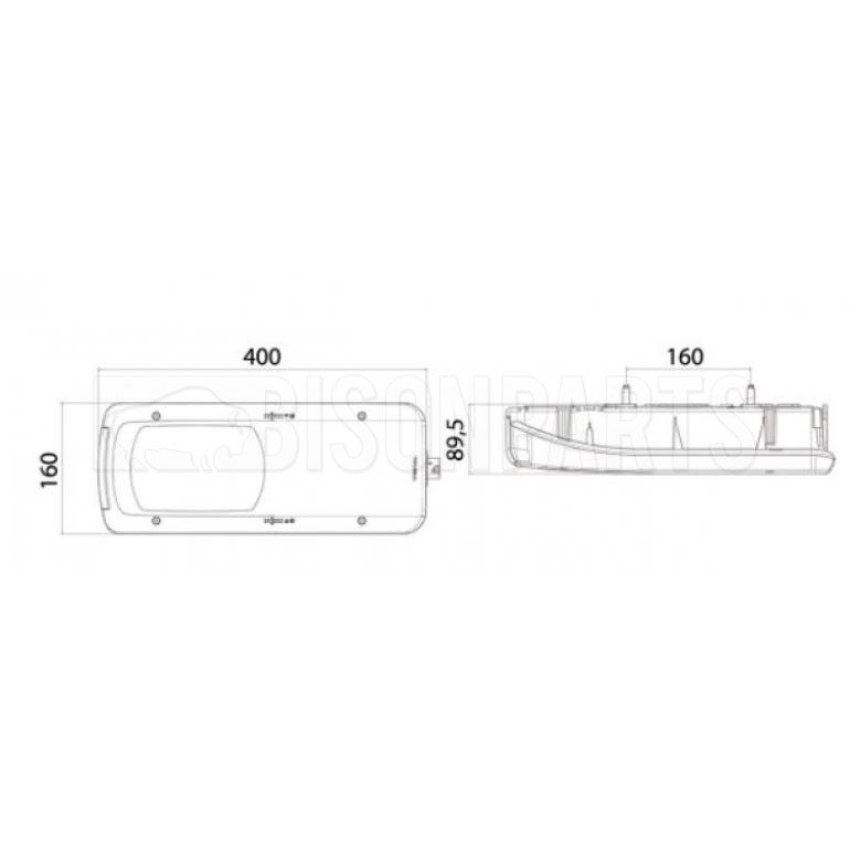 REAR COMBINATION LAMP WITH NUMBER PLATE LAMP PASSENGER SIDE LH