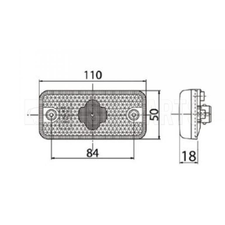 LED AMBER SIDE MARKER LAMP FITS RH OR LH