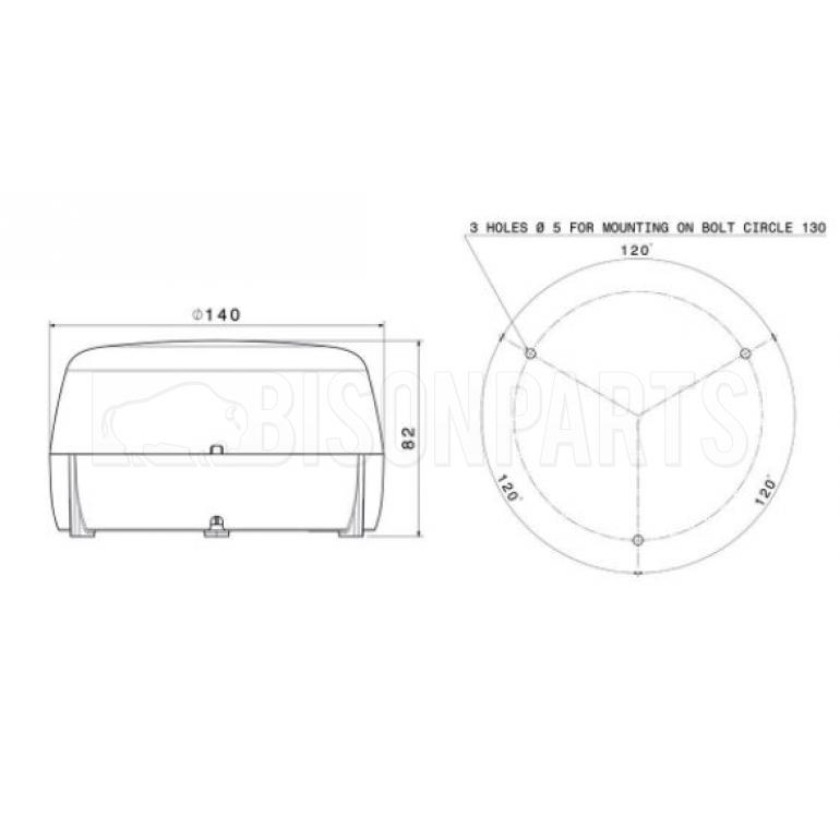 LED BLUE ROTATING BEACON 9-32V