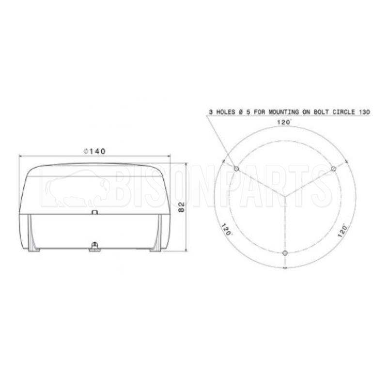 LED AMBER ROTATING BEACON 9-32V