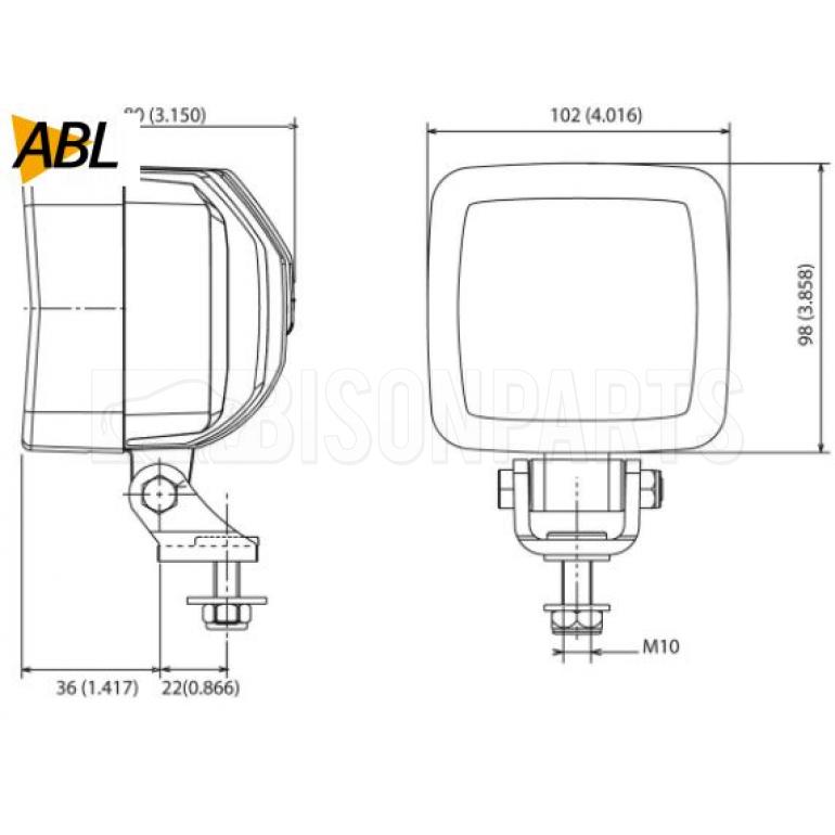 LED HEAVY DUTY FLOOD WORKLAMP 12-100 VOLT