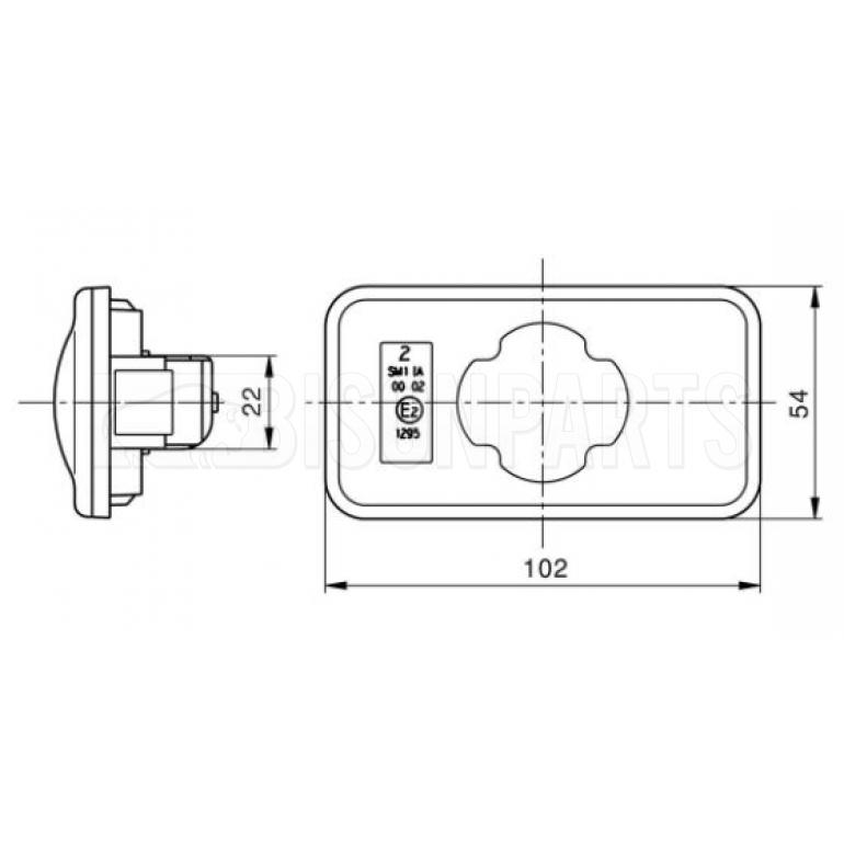 LED AMBER SIDE MARKER LAMP 24V