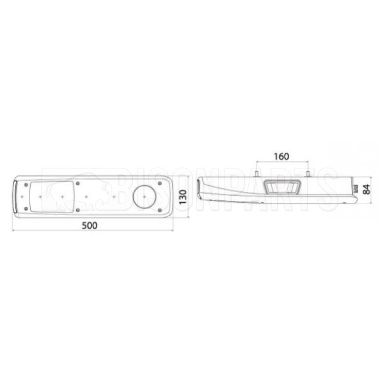 REAR COMBINATION LAMP WITH NUMBER PLATE LAMP PASSENGER SIDE LH